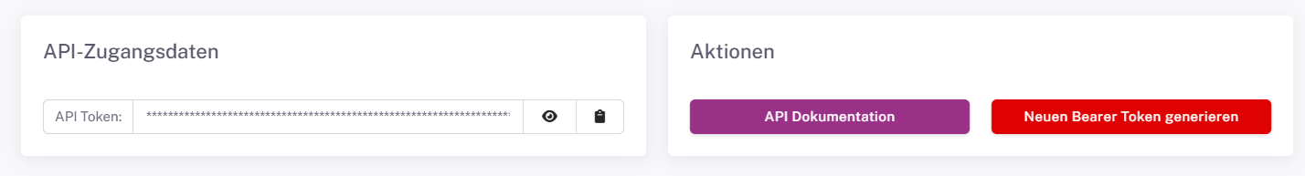 API-Key Verwaltung im FameSystems Webinterface