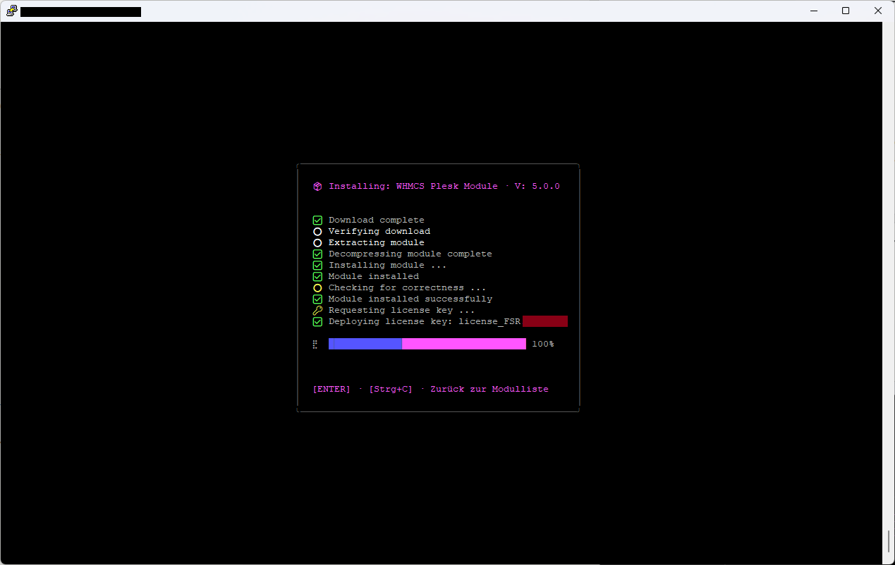 Reseller CLI-TOOL Module Install